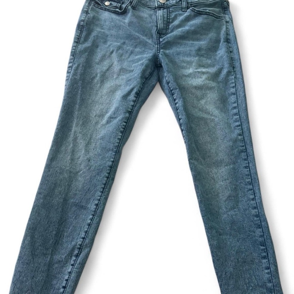 True Religion Blue Mid Rise Curvy Skinny Jeans